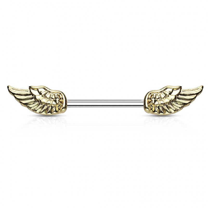 Piercing téton 14mm avec des ailes d'ange doré Duk Piercing téton4,99 €