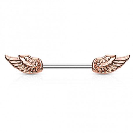 Piercing téton 14mm avec des ailes d'ange or rose faydo Piercing téton4,99 €