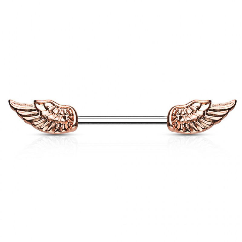 Piercing téton 14mm avec des ailes d'ange or rose faydo Piercing téton4,99 €