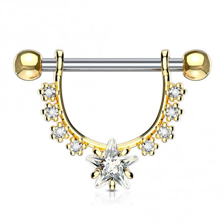 Piercing arcade 8 mm anodisé rose