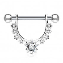 Piercing téton étrier avec une étoile en zirconium Wamy Piercing téton5,70 €