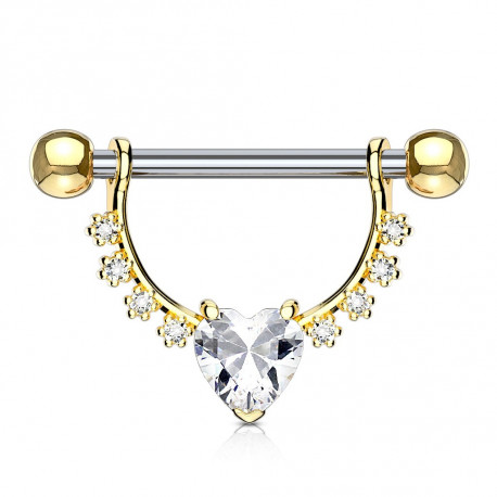 Piercing arcade 8 mm anodisé rose