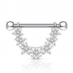 Piercing arcade 8 mm anodisé rose