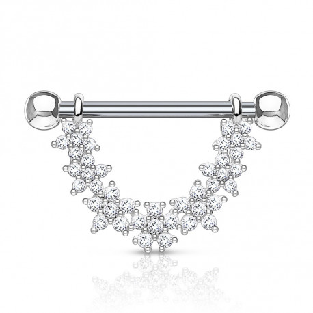 Piercing arcade 8 mm anodisé rose