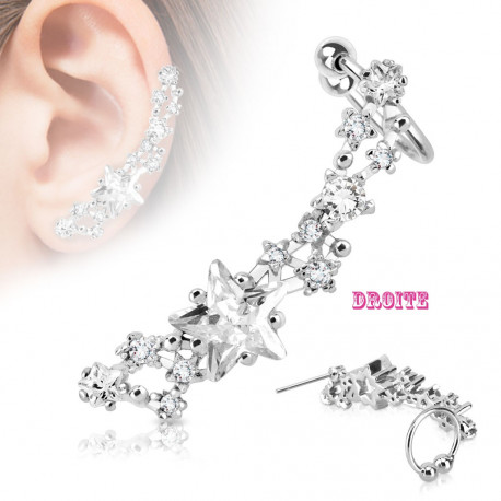 Piercing arcade 8 mm anodisé rose