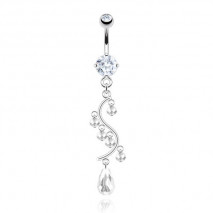 Piercing nombril pendentif avec vigne blanche Wazu Piercing nombril7,49 €