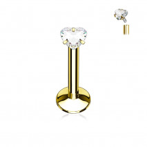 Piercing labret 8mm doré avec coeur blanc Maxu Piercing labret3,95 €