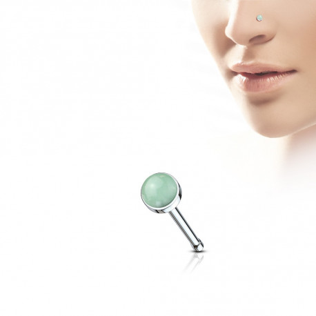 Piercing nez droit avec pierre semi précieuse jade Yuko Piercing nez2,49 €