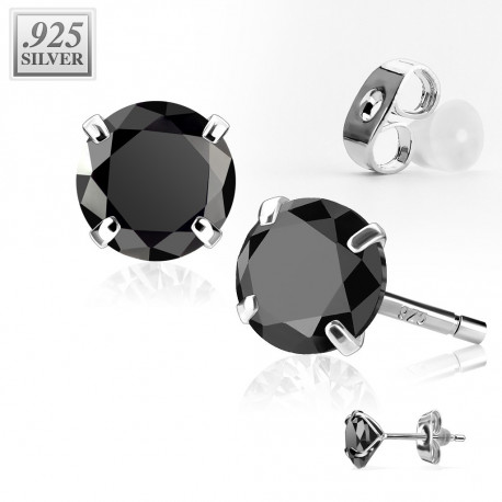 Puces d'oreilles ronde 8mm en zirconium noir Laox Bijoux9,49 €