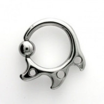 Piercing arcade 8 mm anodisé rose