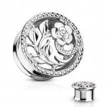 Piercing tunnel acier 14mm avec une fleur Liko Piercing oreille6,90 €