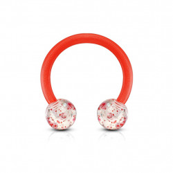 Piercing arcade 8 mm anodisé rose