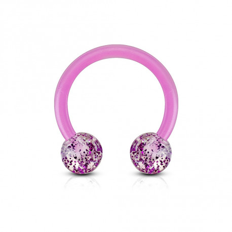 Piercing arcade 8 mm anodisé rose