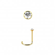 Piercing nez plaqué or et un zirconium blanc de 1,5mm Nasa Piercing nez3,20 €