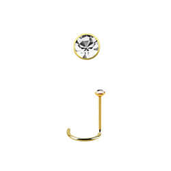 Piercing nez plaqué or et un zirconium blanc de 1,5mm Nasa Piercing nez3,20 €