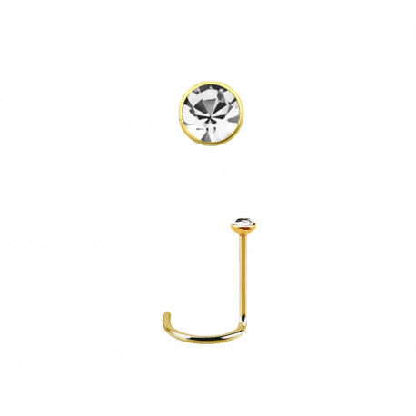 Piercing nez plaqué or et un zirconium blanc de 1,5mm Nasa Piercing nez3,20 €