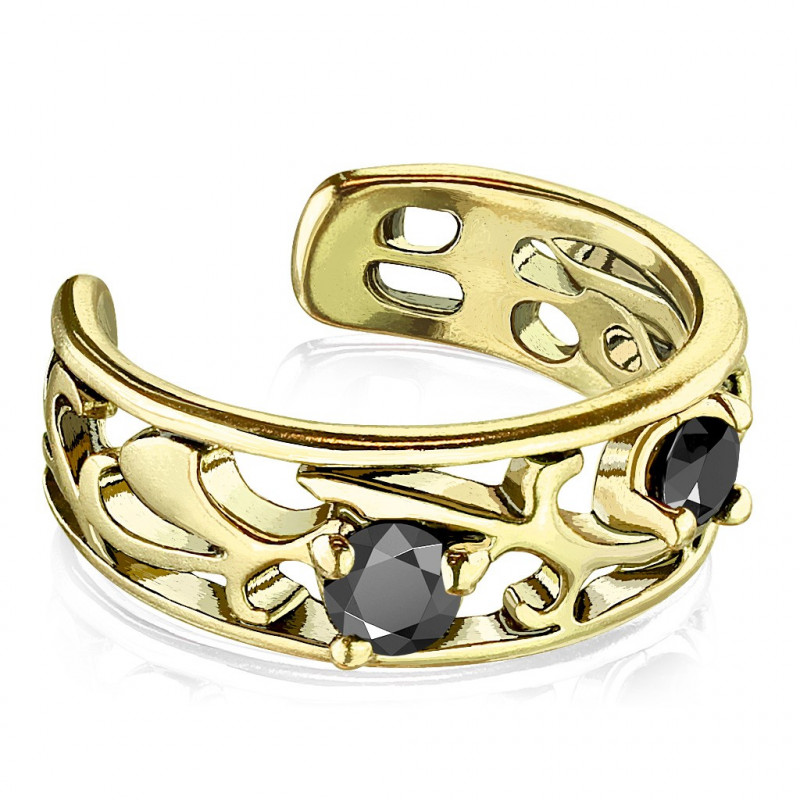 Faux anneau avec filigrane doré antique et zirconium Byxe Faux piercing4,49 €