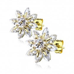Puces doré d'oreilles fleurs marquise en zirconiums Kox Bijoux9,60 €