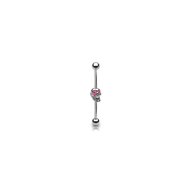 Piercing industriel 35mm tête de mort yeux rose Rolik Piercing oreille6,60 €