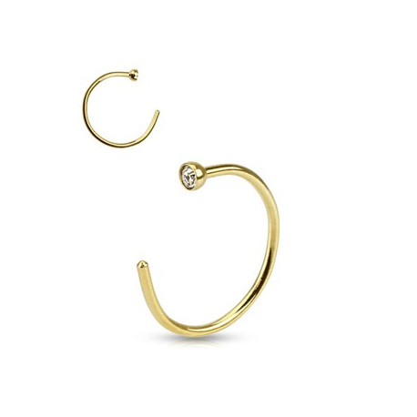 Faux piercing anneau 8x 0,8mm doré et cristal blanc Vasu Faux piercing3,60 €