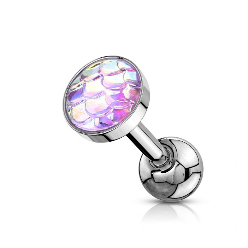 Piercing Tragus Hélix avec des reflets d'écailles rose Hiko Piercing oreille2,49 €