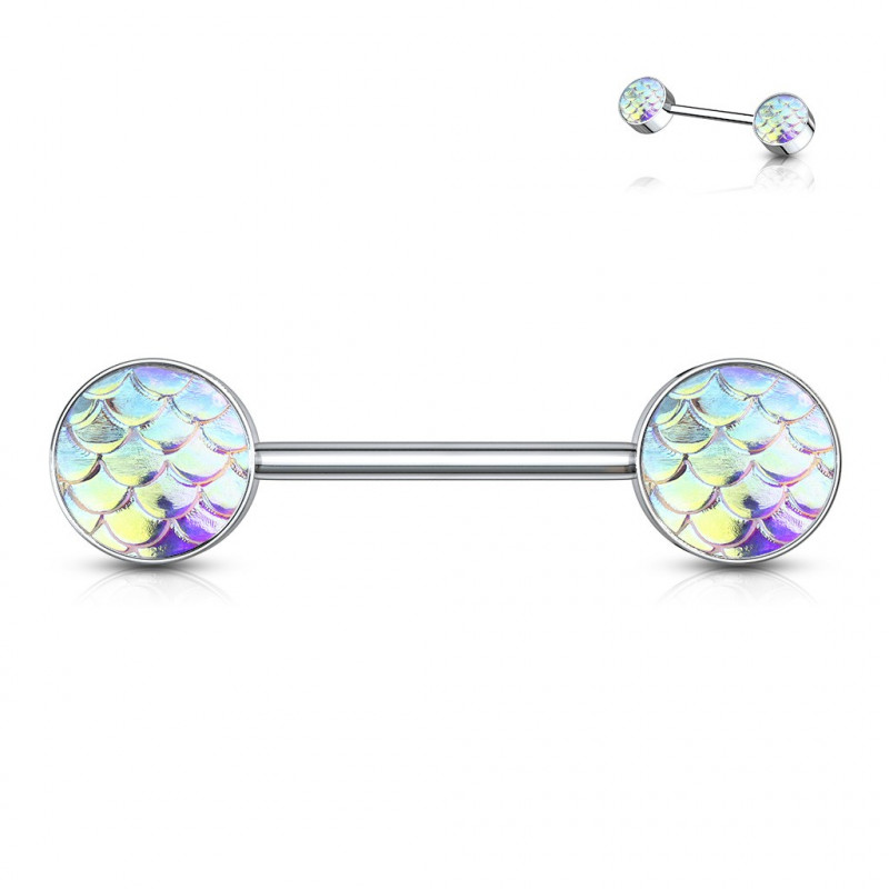 Piercing téton 14mm aux reflets d'écailles aurore boréale Fyx Piercing téton3,95 €