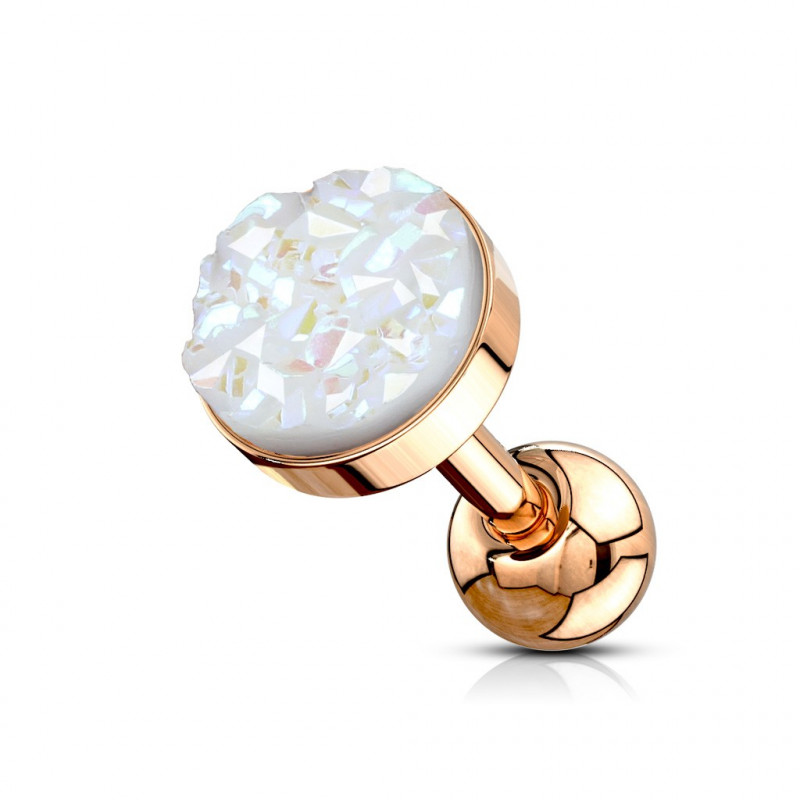 Piercing arcade 8 mm anodisé rose