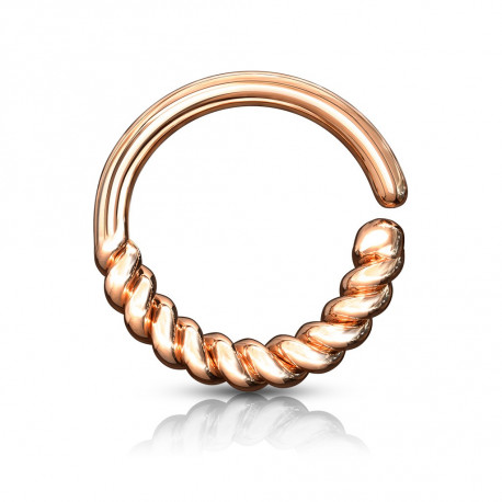 Piercing anneau or rose septum style torsadé pour le nez Gak Piercing nez3,25 €