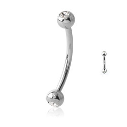 Piercing arcade 10mm avec boules et crystals blanc Vedy Piercing arcade3,49 €
