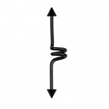 Piercing industriel ressort 38mm noir avec pointes Xuko Piercing oreille5,90 €