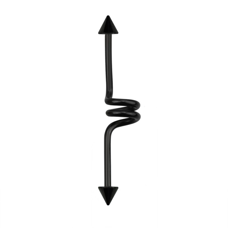 Piercing industriel ressort 38mm noir avec pointes Xuko Piercing oreille5,90 €