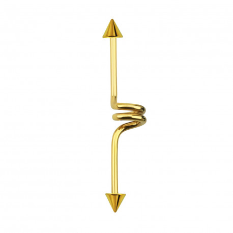 Piercing industriel ressort 35mm doré avec pointes Xedu Piercing oreille5,90 €