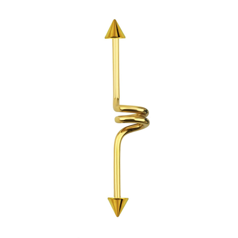 Piercing industriel ressort 35mm doré avec pointes Xedu Piercing oreille5,90 €