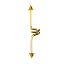 Piercing industriel ressort 38mm doré avec pointes Fuju Piercing oreille5,90 €