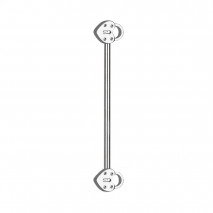 Piercing arcade 8 mm anodisé rose