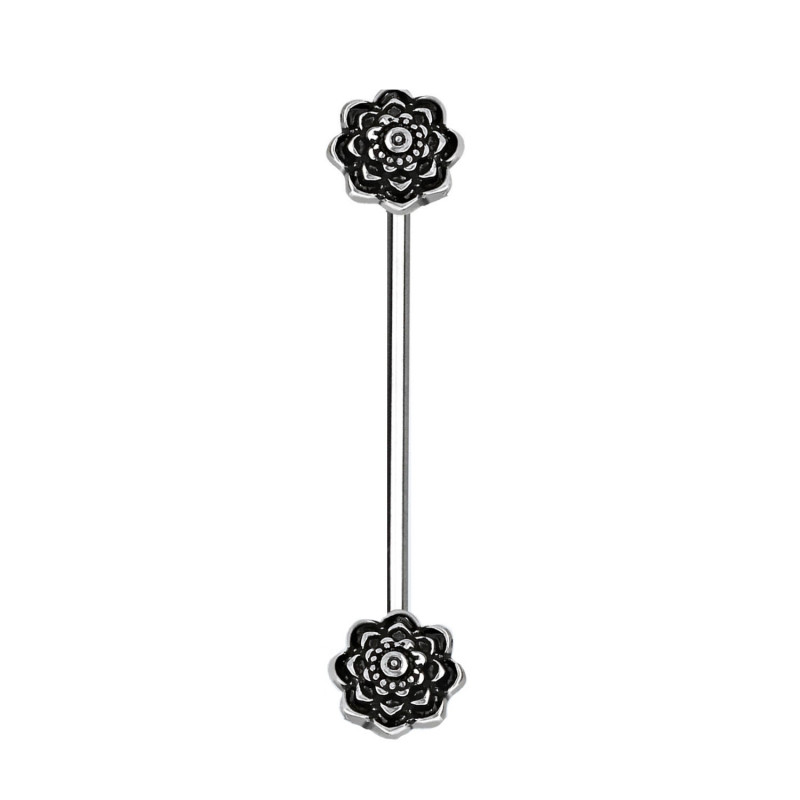 Piercing industriel de 35mm avec deux roses noire Saqy Piercing oreille6,20 €