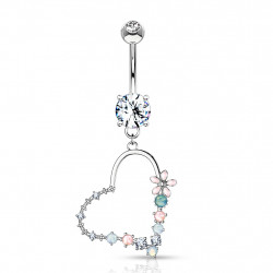 Piercing nombril avec un cœur orné d'opalines Kady Piercing nombril7,49 €
