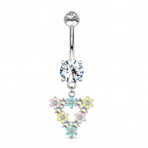 Piercing arcade 8 mm anodisé rose