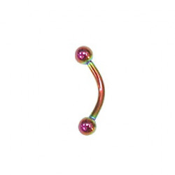 Piercing arcade 10mm avec boules arc en ciel rose Befax Piercing arcade3,49 €