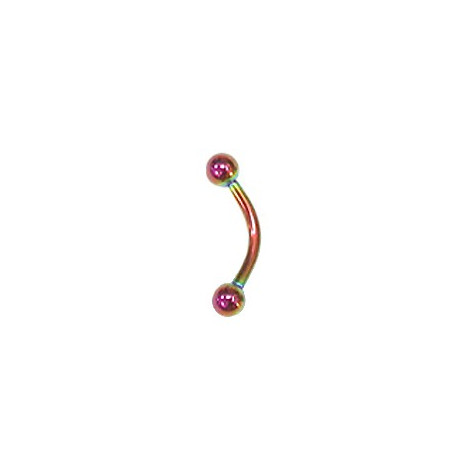 Piercing arcade 10mm avec boules arc en ciel rose Befax Piercing arcade3,49 €