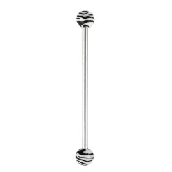 Piercing industriel 38mm avec boules zébrées Bikob Piercing oreille2,49 €