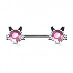 Piercing arcade 8 mm anodisé rose