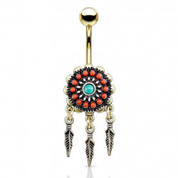 Piercing arcade 8 mm anodisé rose