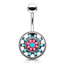 Piercing nombril style aztèque de couleur bleu et rouge Vasaq Piercing nombril6,80 €