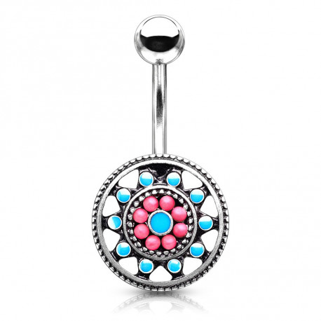 Piercing arcade 8 mm anodisé rose