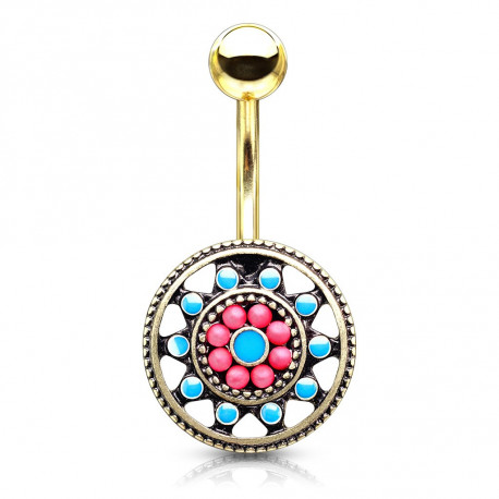 Piercing arcade 8 mm anodisé rose