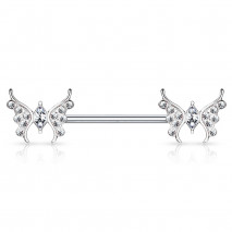 Piercing téton 14mm avec papillons en zirconiums blanc Fasy Piercing téton5,49 €