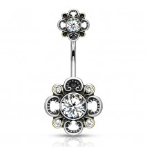 Piercing arcade 8 mm anodisé rose