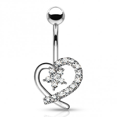 Piercing nombril banane avec un cœur et une fleur Hadu Piercing nombril6,49 €