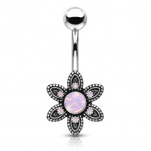 Piercing arcade 8 mm anodisé rose